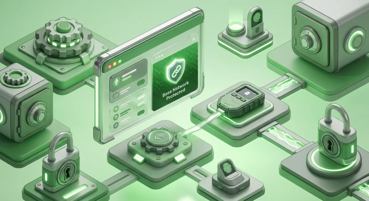 Hardware wallet protecting a base wallet connection