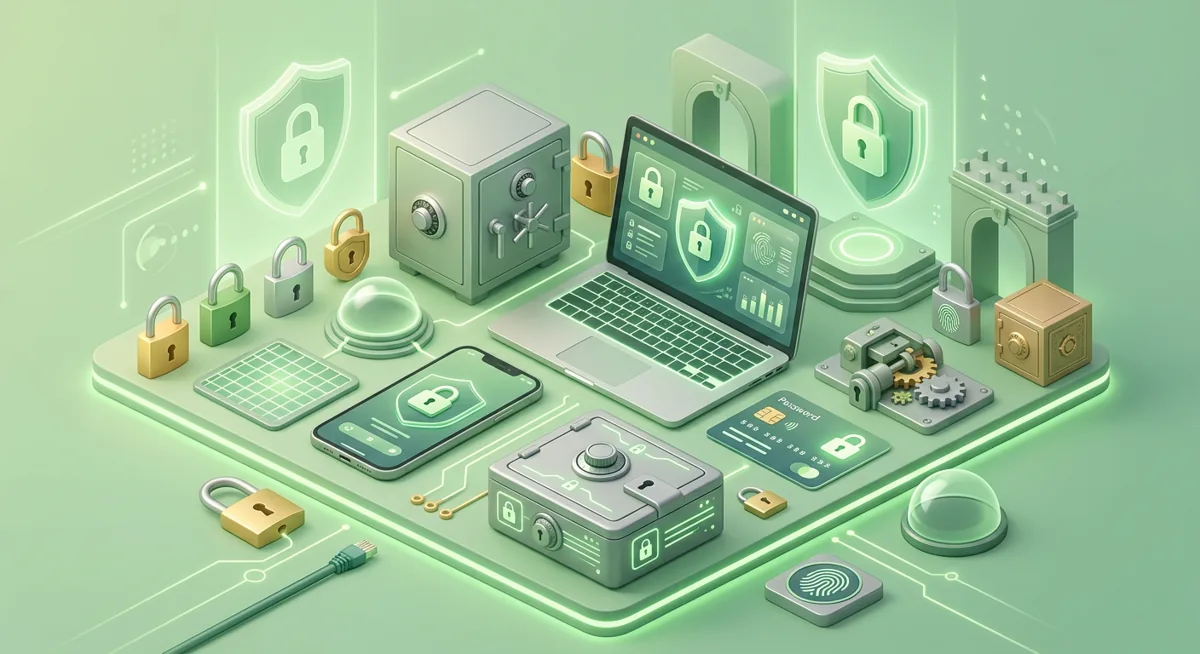 Secure recovery setup with locked devices and wallet vault