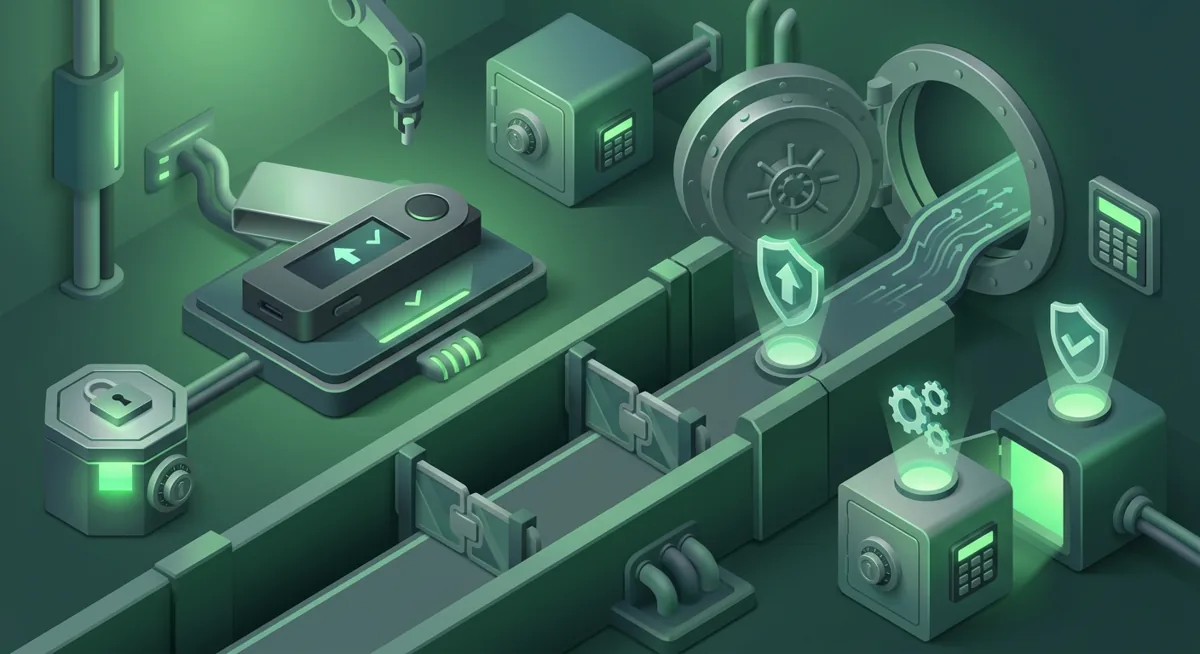 Hardware wallet protected by secure boot and firmware verification